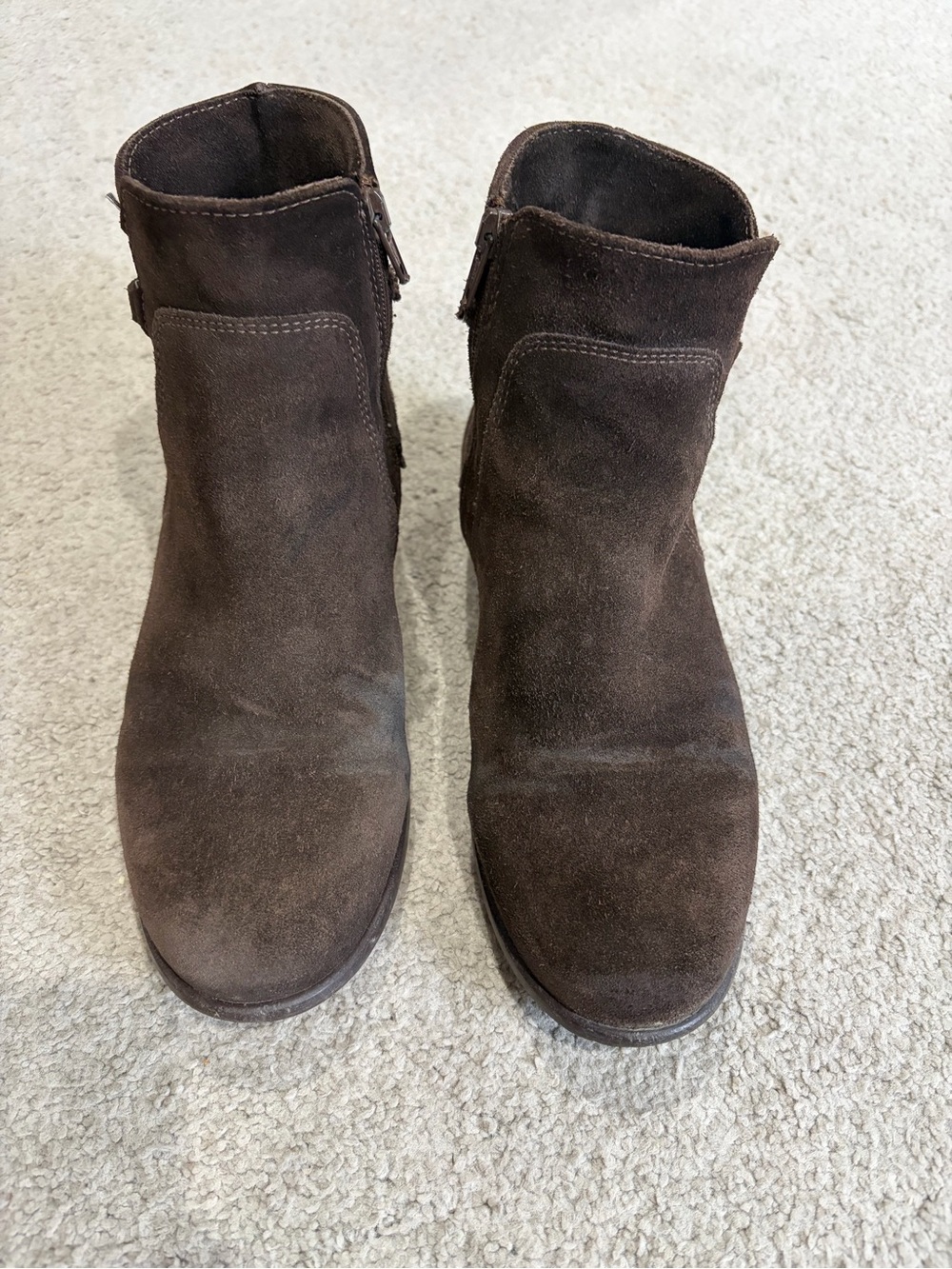 La Canadienne Women’s Suede Ankle Boots, Brown 7 Classic Zip Boot, SEE Below